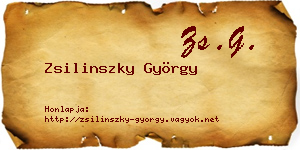 Zsilinszky György névjegykártya