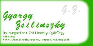 gyorgy zsilinszky business card